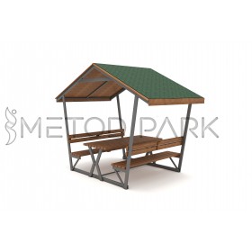 25 PM Metal Roofed Picnic Table